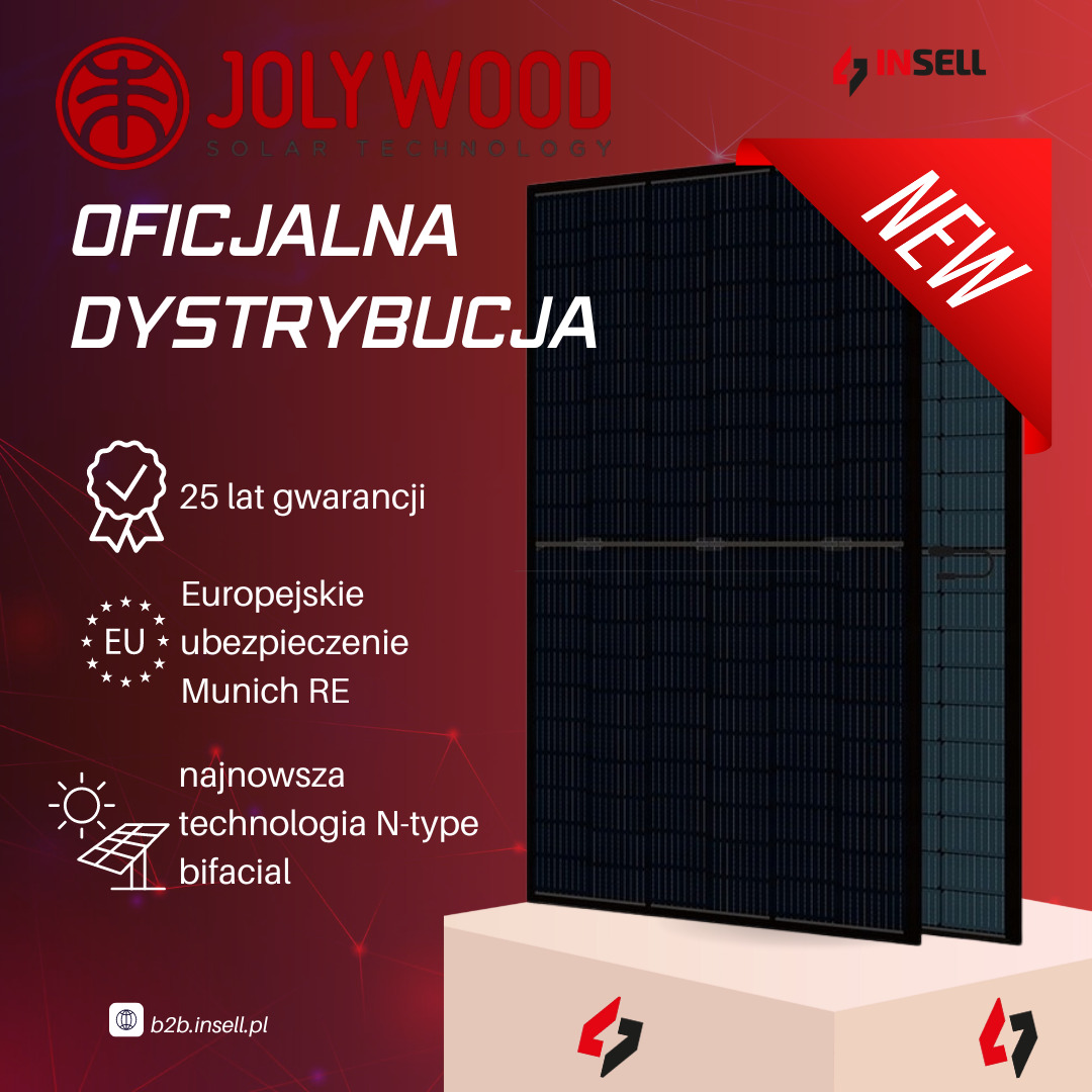 INSELL oficjalnym dystrybutorem paneli fotowoltaicznych marki Jolywood